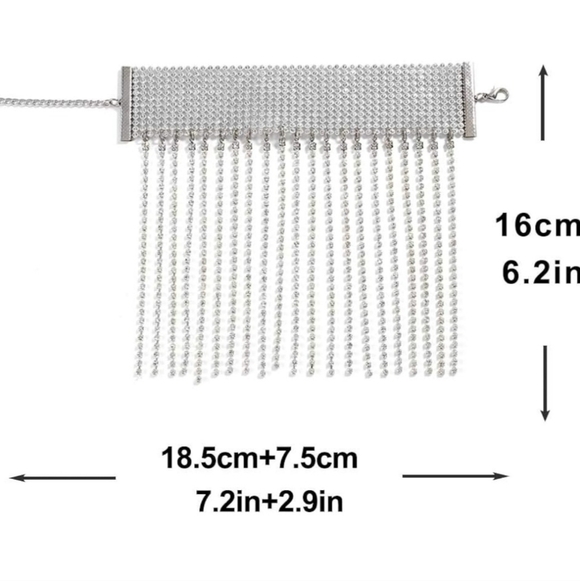 🔥2Psc Rhinestone Tassel Anklet - Picture 7 of 10